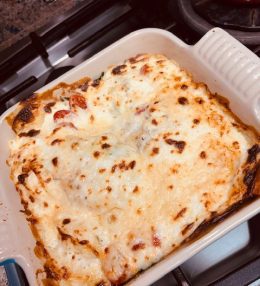 Baked Sea Bass with Lemon Bechamel