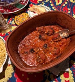 CLAY POT MEATBALLS AND GANGSTER SAUCE