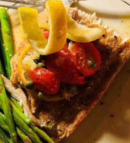 Baked Puppy Drum w. Lemon Supremes