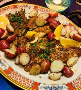 Blackened Drum with Steamed New Potatoes